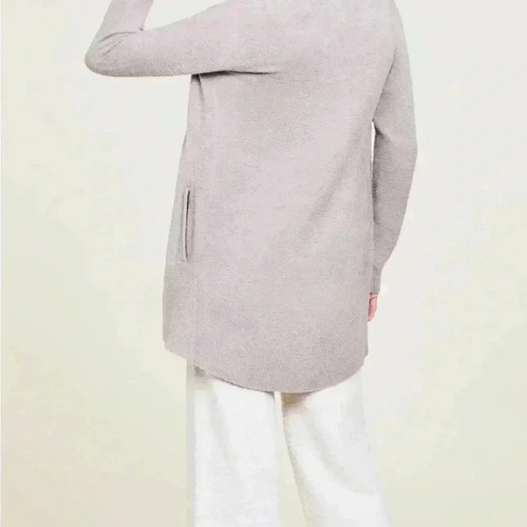 BAREFOOT DREAMS Cozy Knit Cardigan in Light Gray - Picture 2 of 6